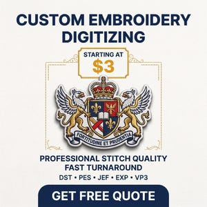 Custom Embroidery Digitizing Service, Logo to Machine Embroidery File, Mascot Text Image Line Art, PES DST, Fast Turnaround, Instant Quote