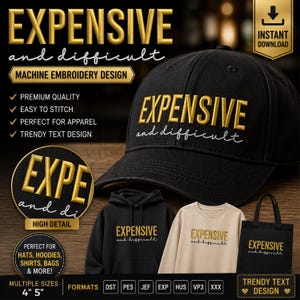 Funny Trucker Hat Embroidery Design | Sarcastic Quote Machine Embroidery File | Hat Embroidery Pattern Instant Download