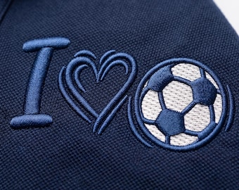 Stickdatei „Fußballherz“, Geschenk für Fußballmütter (Saison 2026), Stickdatei für Kinder (PES DST, Sofort-Download)