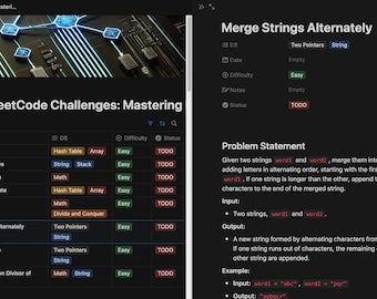 LeetCode 100: Esercizi su strutture dati e algoritmi (Notion, PDF)
