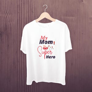 Mom Superhero T-Shirt, Gift for Mom, Mother's Day Shirt, Cute Mom Tee, Family Love Apparel