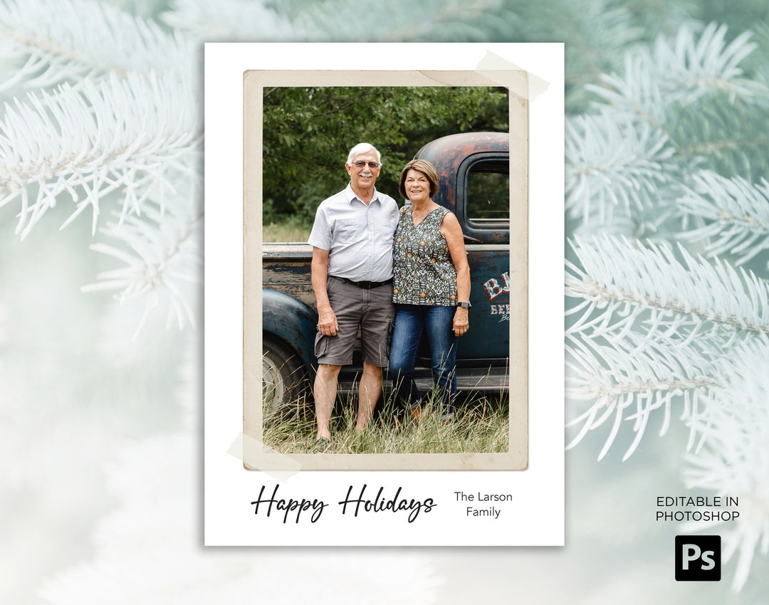 Happy Holidays Card Template Card Template Holiday Card Template