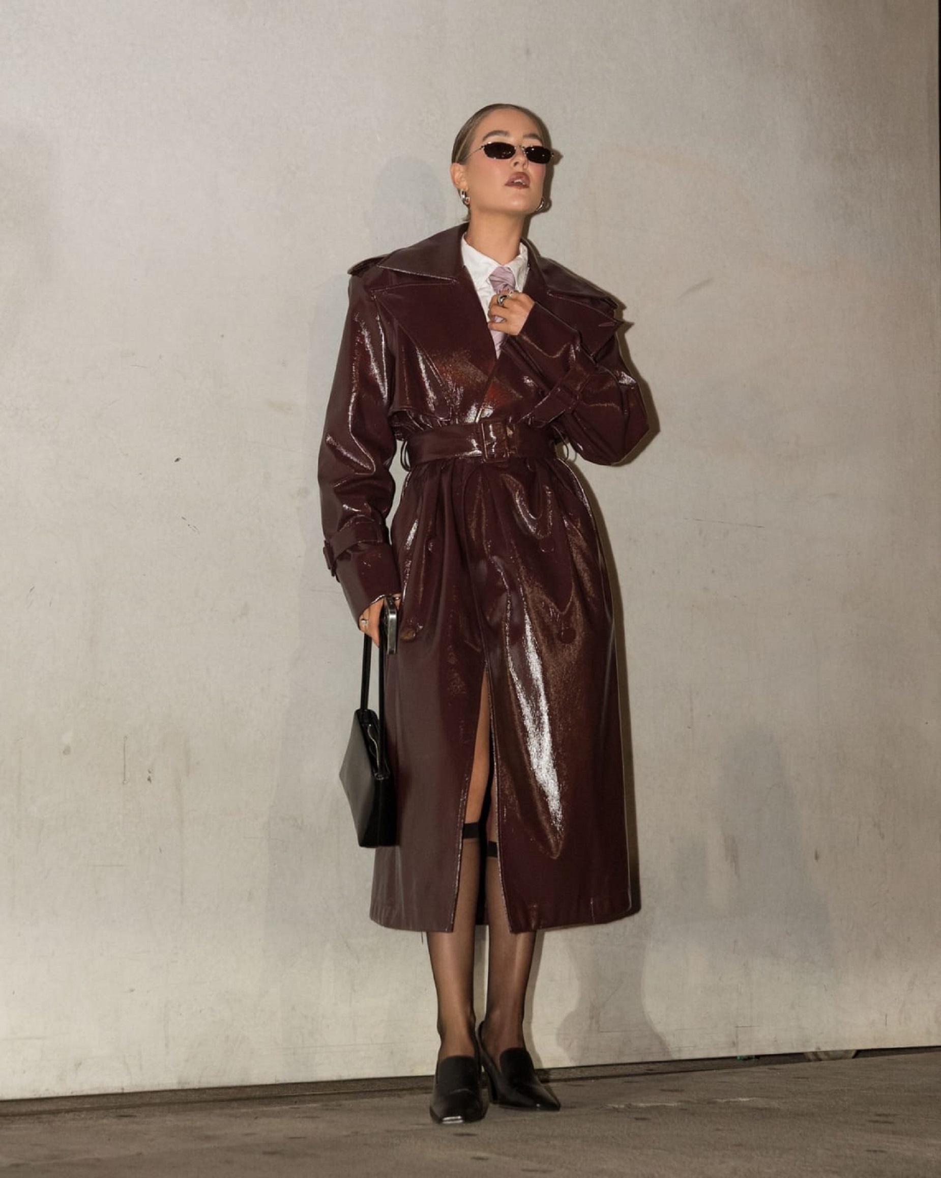 90s Leather Trench - Etsy
