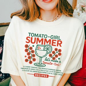 Tomato Girl Summer Tee: Vintage Fruit Cocktail Graphic T-Shirt
