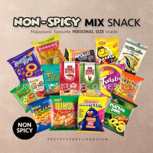 Snack Treat / Non-spicy / Spicy / Mixed Snacks / Variety Chips & Snacks / Malaysian&#39;s All Time Famous / Favourite Snack Treats