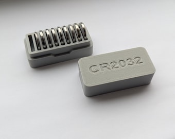 Coin Cell Battery Storage Case | Holds 10x CR2032