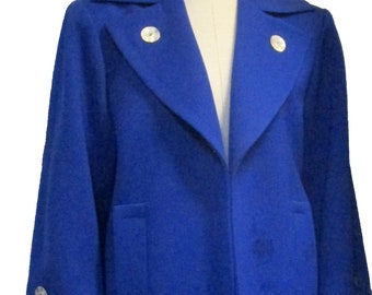 YSL Yves Saint Laurent Vintage Blue Open Jacket Fr36