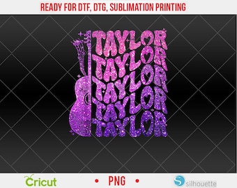 Dziewczyna Retro Taylor Groovy z lat 80. PNG, DTF, projekt sublimacji