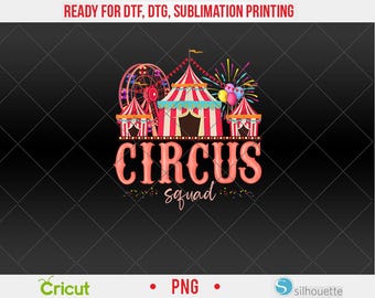 Carnival Staff Circus Matching Squad Birthday Happy Holiday PNG, Birthday Crew, Matching Birthday Family Tee, Dtf, Dtg, Sublimation Design