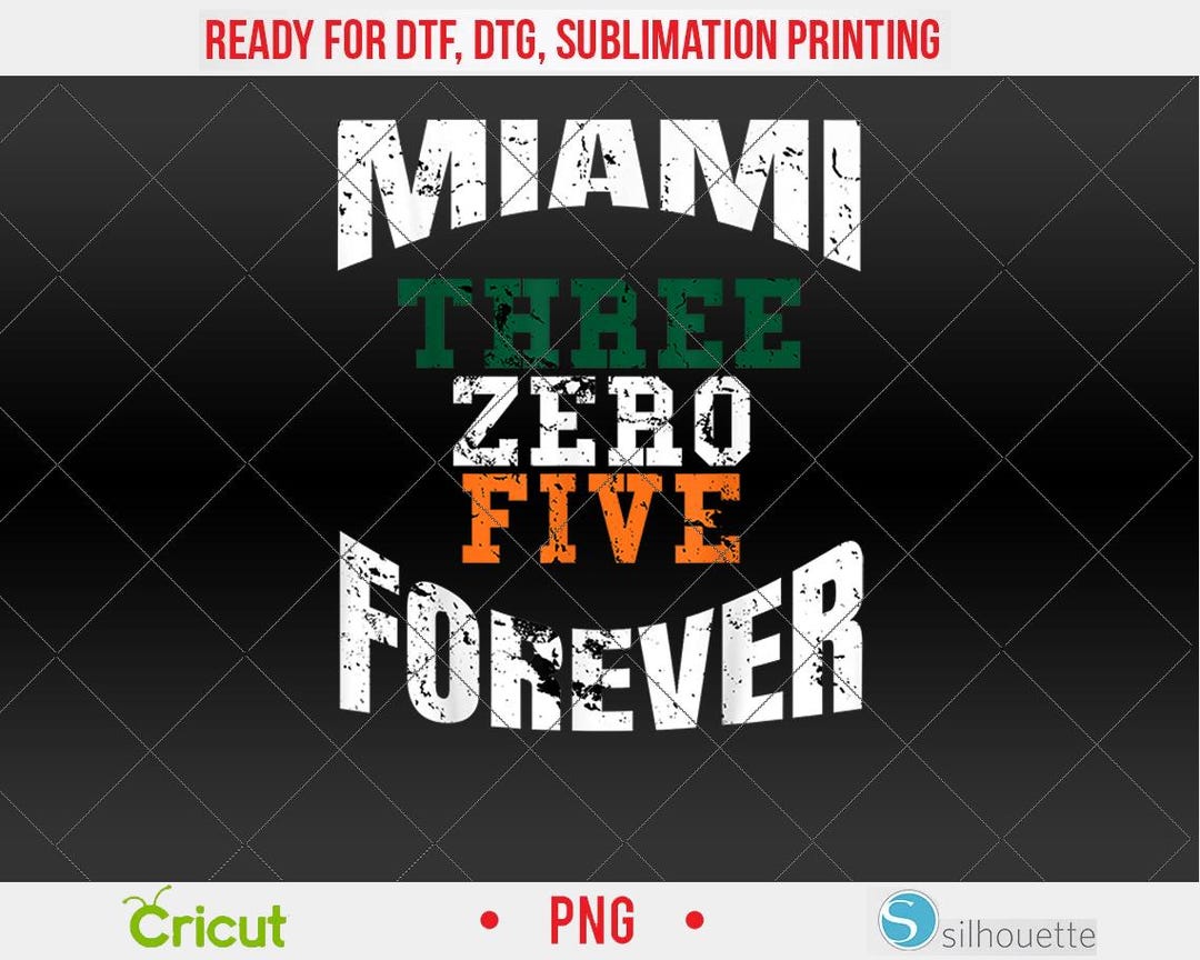 305 Area Code Three Zero Five - Miami Girls PNG, DTF, Sublimation ...