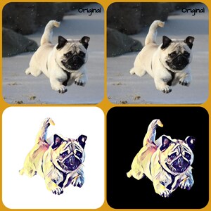 Digital Pet Portrait. Transform you pet photo from original to GOUACHE - see example. Digital File to your inbox!