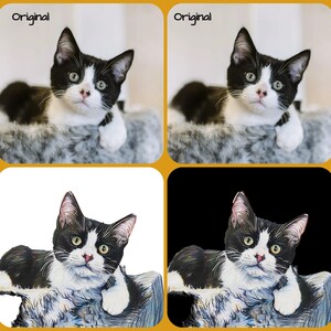 Digital Pet Portrait. Transform you pet photo from original to VINTAGE COMIC - see example. Digital File to your inbox!