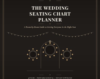 Wedding Seating Chart Planner PDF | Printable Guest List & Table Assignment Tracker | Reception Seating Organizer Instant Download