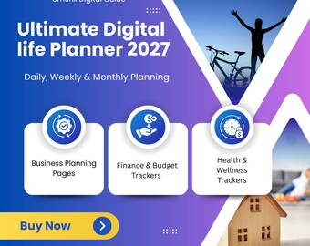 Digital Planner 2027 GoodNotes Planner iPad Planner Notability Planner Hyperlinked Digital Notebook