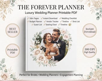 Luxury Wedding Planner Printable PDF | Wedding Planner Book | Bridal Organizer | Wedding Checklist | Wedding Binder | Digital Download