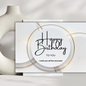 Editable Birthday Card | Printable Customizable Greeting Card | Instant Download PDF | Personalizable Birthday Wish