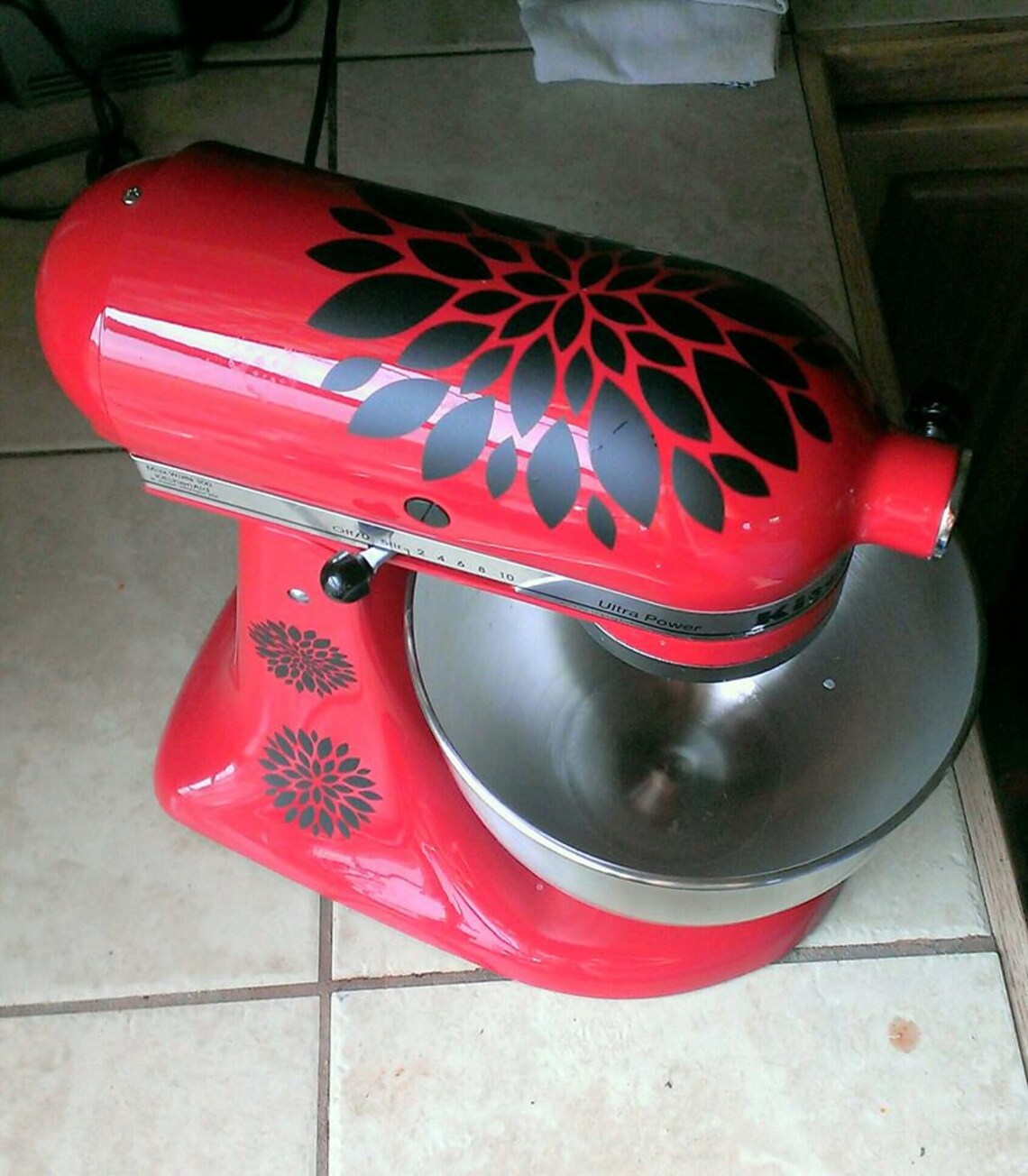 Flower Burst Kitchenaid Mixer DECALS Vinyl Wall Lettering Etsy