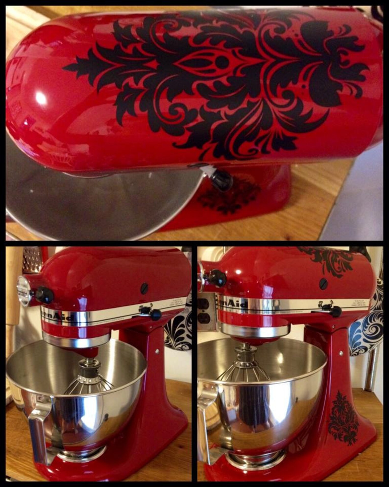 Damask Kitchenaid Mixer DECALS Vinyl Wall Lettering Words Etsy
