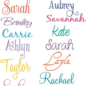Girl Names PERSONALIZED Vinyl Wall Decal