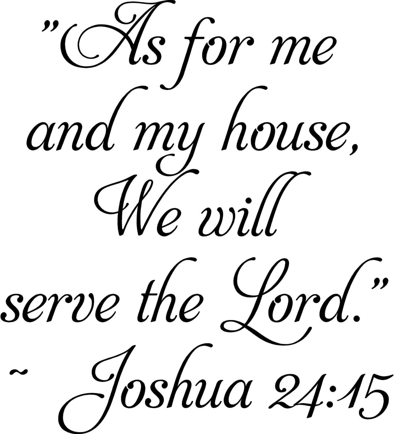 as for me and my house