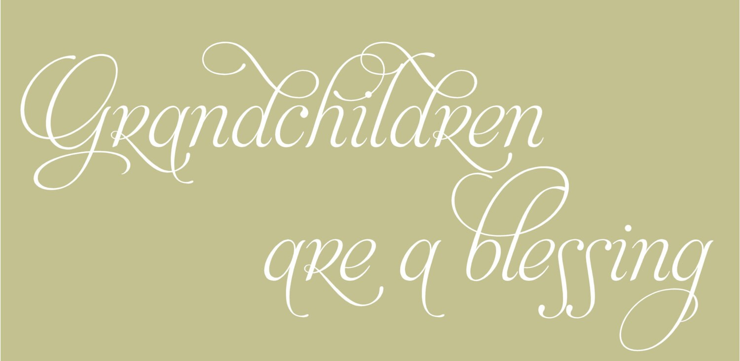 Grandchildren are a Blessing 44x19.5 Vinyl Wall Lettering Etsy
