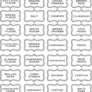 Jar LABELS & Tags 5"x3" to help Organize Your Pantry Vinyl Decals Choose any 4