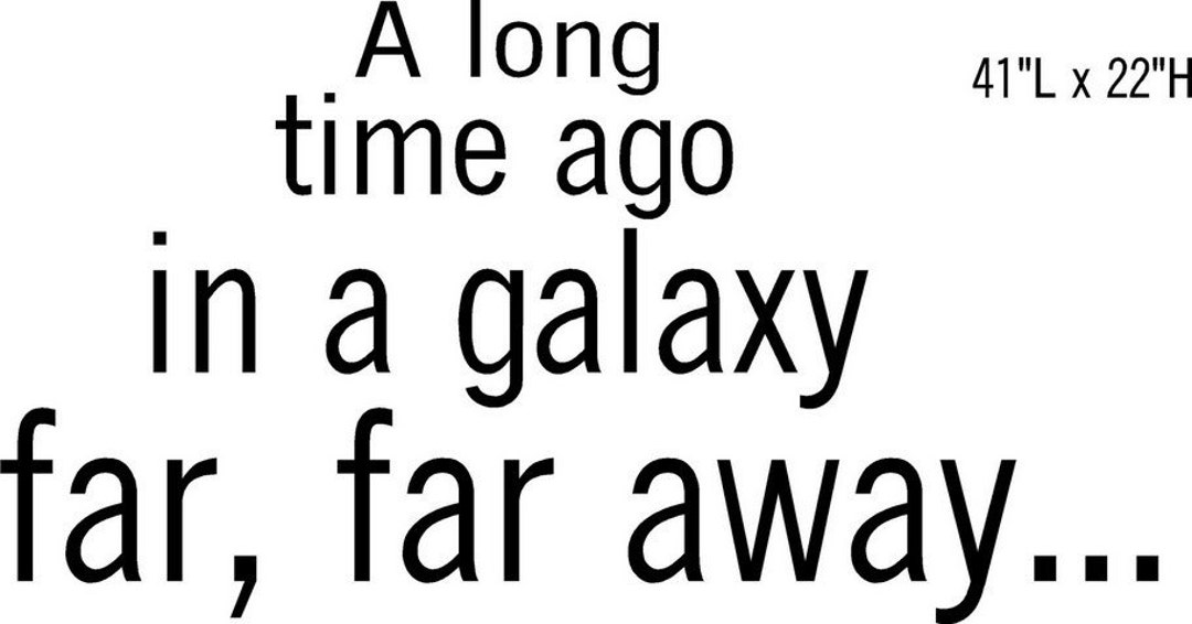 A Long Time Ago in a Galaxy STAR WARS Vinyl Decal Home Decor - Etsy