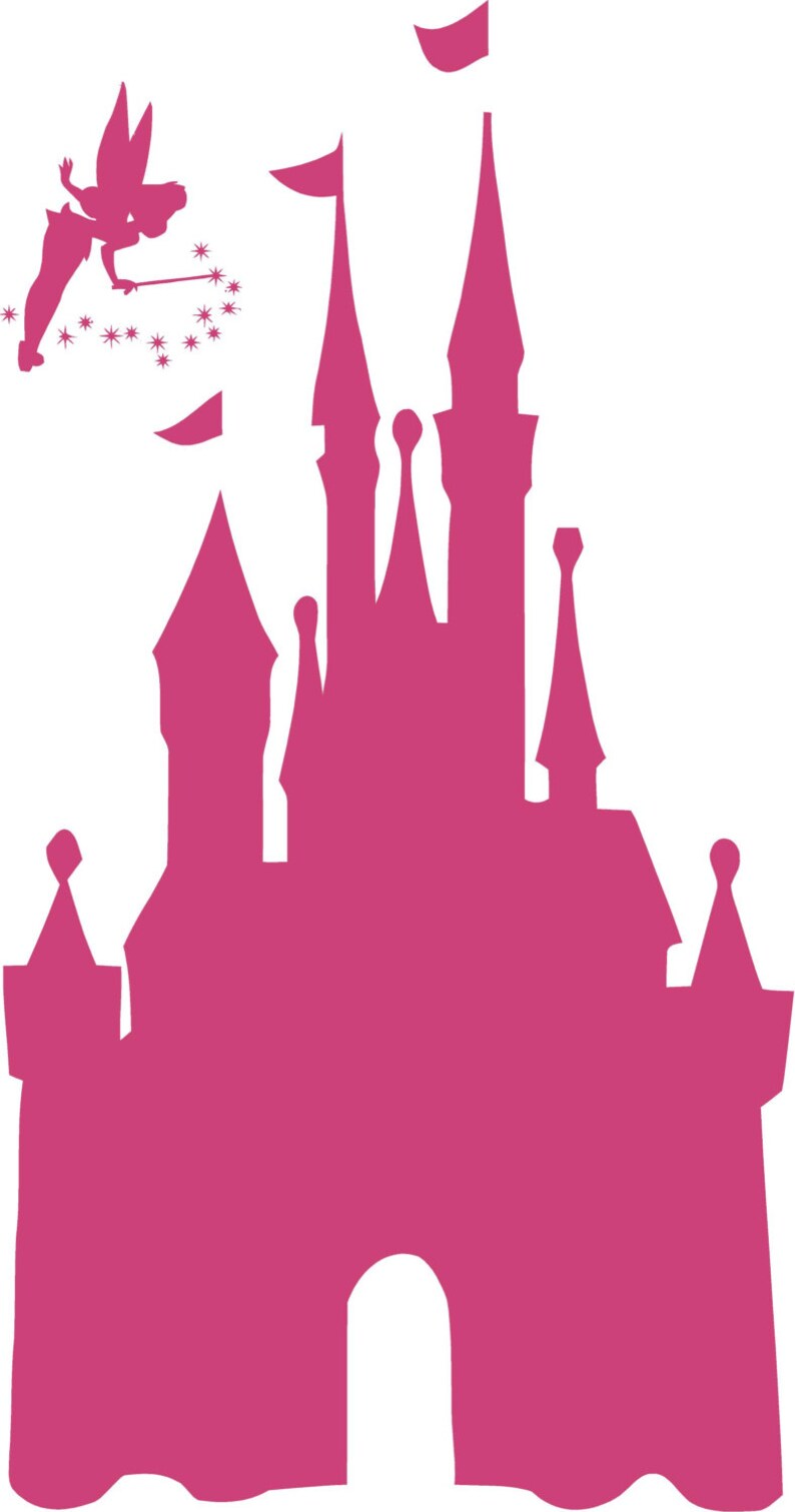 Disney CASTLE 22x42 Tinkerbell Vinyl Decal Wall Lettering Etsy