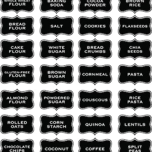 Jar LABELS & Tags 5"x3" to help Organize Your Pantry Vinyl Decals Choose any 4