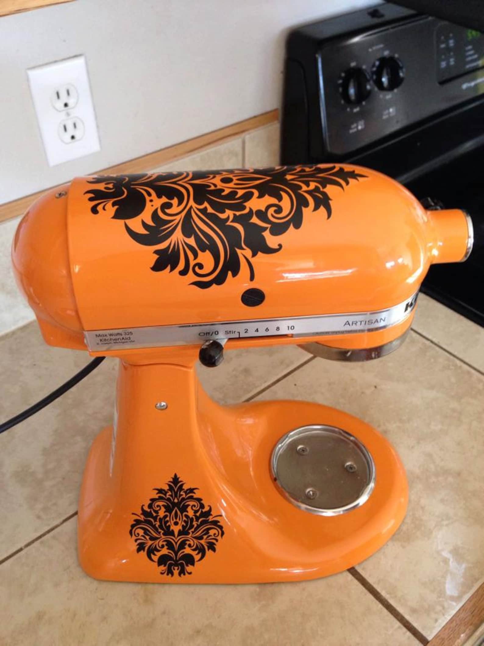 Damask Kitchenaid Mixer DECALS Vinyl Wall Lettering Words Etsy