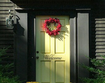 WELCOME Front Door Entry 17x4.5 Sign Vinyl Wall Decal Sticker