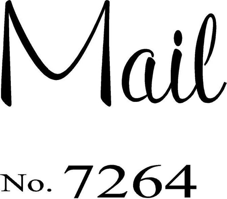 Mailbox Mail Number Vinyl Wall Lettering Words Quotes Decals Etsy