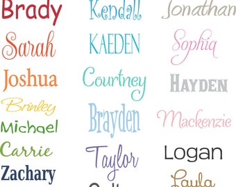Monogram Name Vinyl Wall Decal PERSONALIZED Vinyl Wall Decal