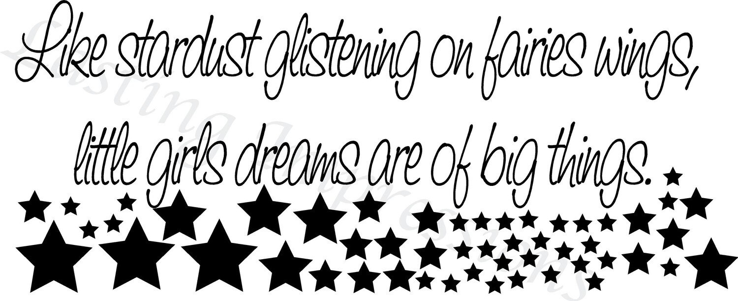 Like Stardust Glistening on Fairies Wings 77x50 Vinyl Wall Etsy