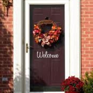 WELCOME Front Door Entry 14x5 Sign Vinyl Wall Decal Sticker image 1