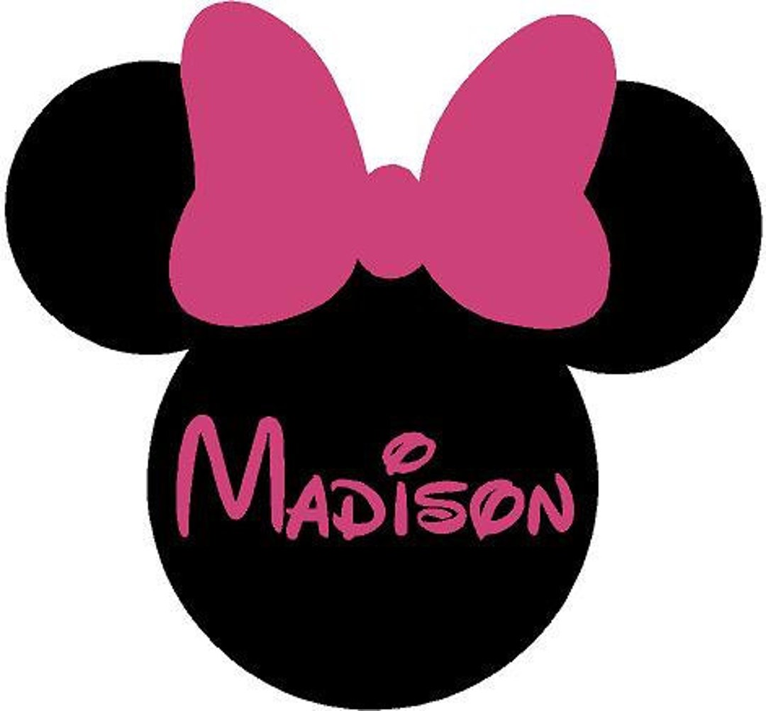 Etsy　Vinyl　Ears　Wall　Minnie　26x24　PERSONALIZED　Mouse　Name　日本