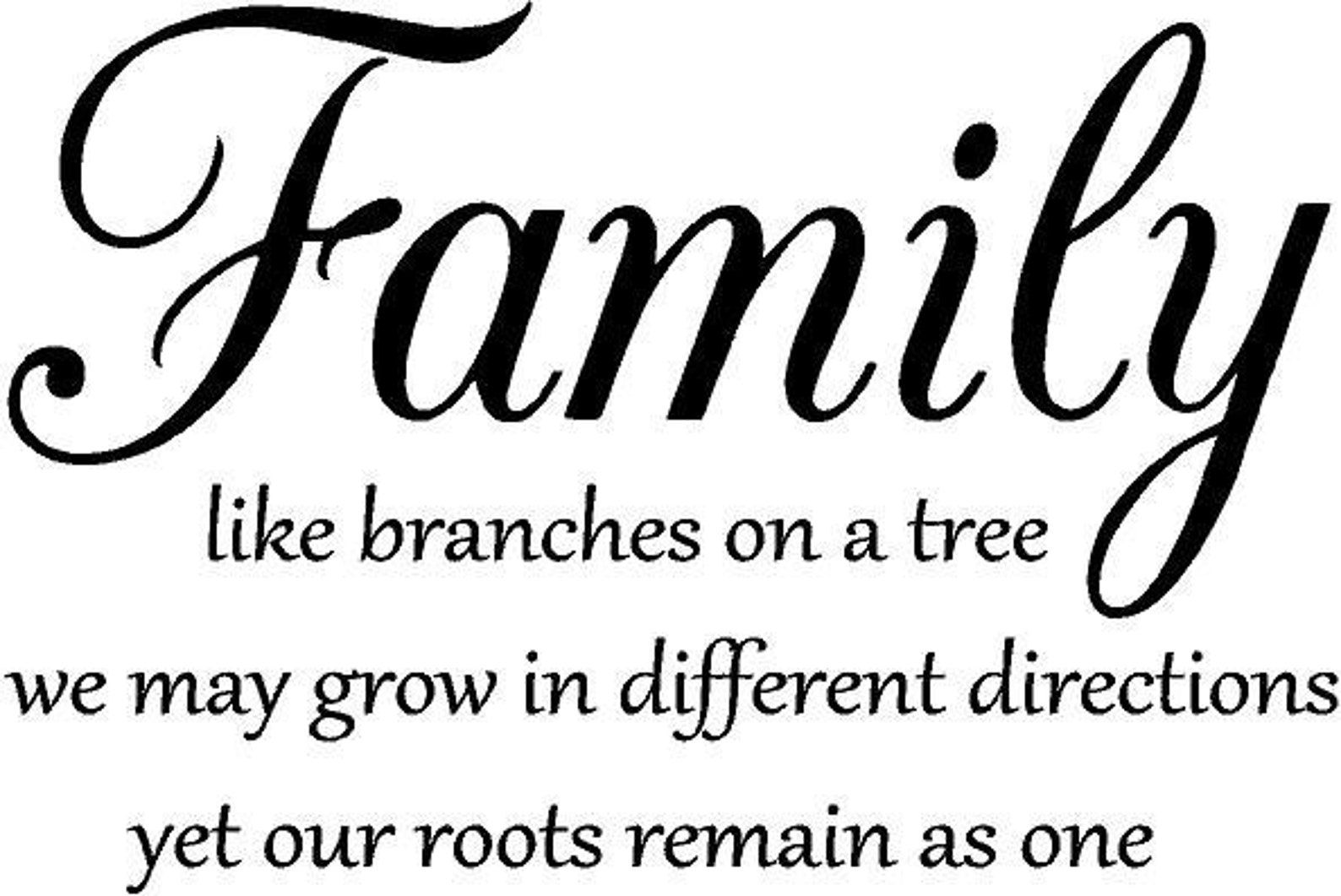 Family Like Branches on a Tree Vinyl Decal Wall Art Lettering Etsy