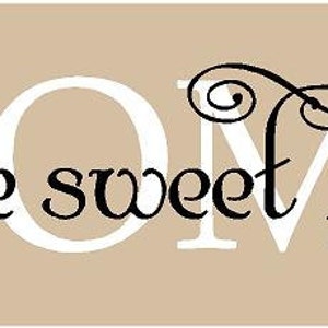 Home Sweet Home 32x7 Vinyl Decor Wall Lettering Words Quotes Decal Art Custom