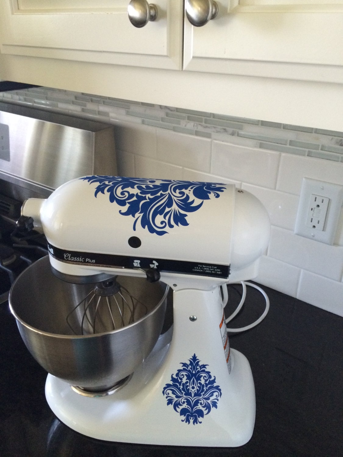 Kitchen Mixer Decal Funny Decor , Baking Vinyl Sticker for Stand Mixer  Decoration