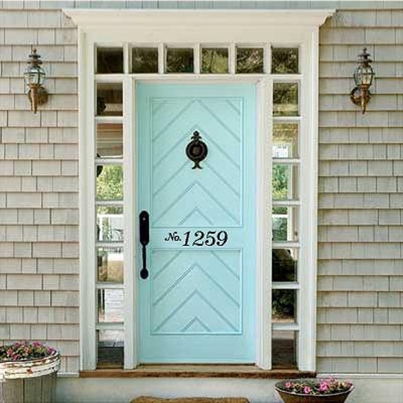 Street Number Front Door Address 17x4 Sign Vinyl Wall Decal Etsy