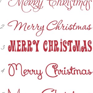 Merry Christmas Front Door Entry Sign Vinyl Wall Decal Sticker