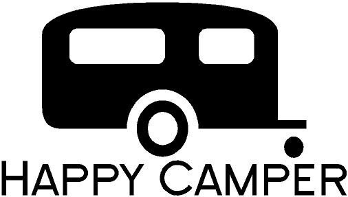 Happy Camper Camping Bedroom 28x16 Vinyl Decor Wall Lettering | Etsy