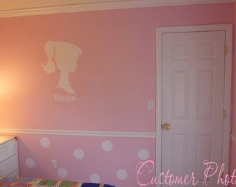 Vintage BARBIE 22x31 Chic Baby Nursery Teen Girl Vinyl Wall Lettering Words Quotes Decals Art Custom