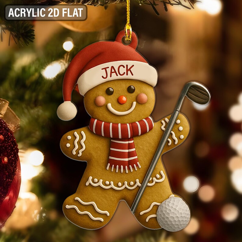 Personalized Kid Player Golf Christmas Ornament Custom Name Golf ...