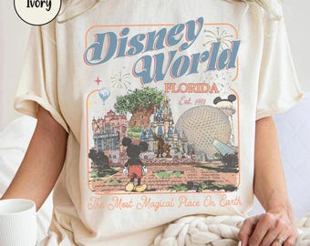 Vintage Mickey world  Shirt, Retro Mickey And Friends Shirt, Walt world Tee,  Trip  Vacation Tee,  Epcot Shirt