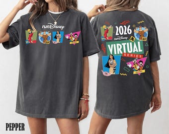 run Virtual Series 2026 Shirt, Hercules Pocahontas A Goofy Movie The Emperor's New Groove Run  5K Half Marathon, Running Group