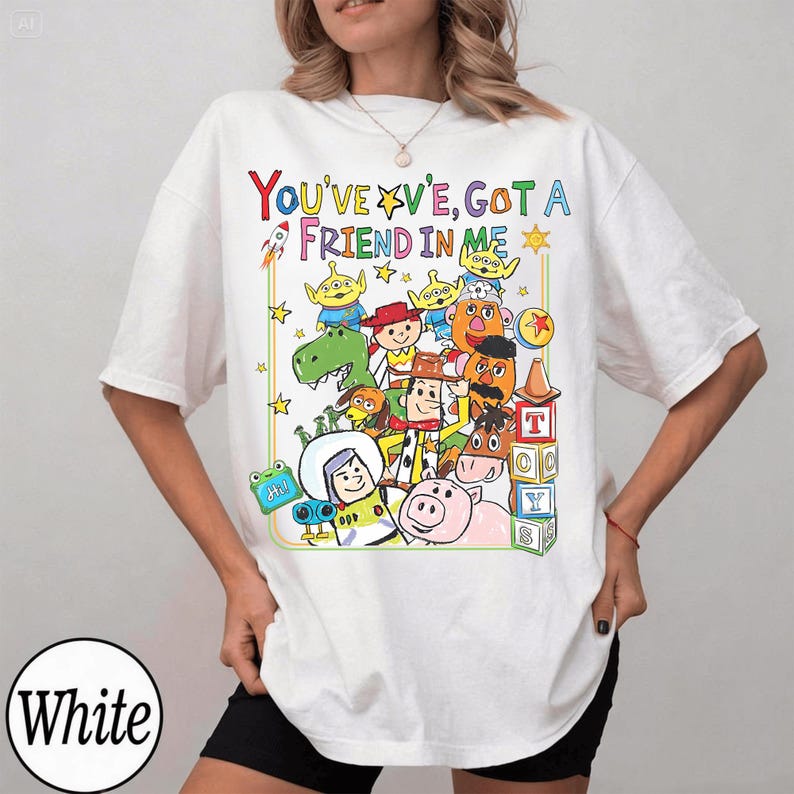 Retro Pixar Toy Story Shirt, You've Got a Friend in Me Shirt, Toy Story Land Tee, Woody Buzz Jessie, Bullseye, Disney Vacation 2026 Tee image 3