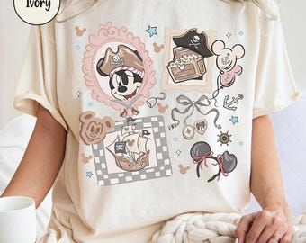 Vintage Pirate Disney Shirts, Disney Pirates of Caribbean Shirt, Mickey Pirate Disney Shirts, Disney Cruise Tee, Comfort Colors Shirt