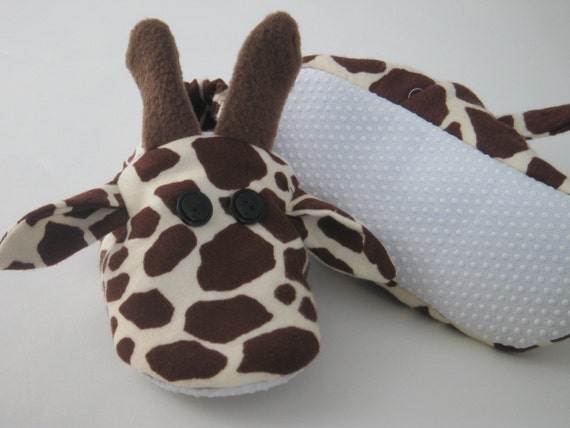 girls giraffe slippers