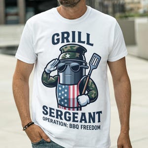 American Grill Sergeant PNG, grappig 4 juli USA papa shirt, grappig patriottische BBQ-ontwerp, Texas Merica sublimatie, digitale download